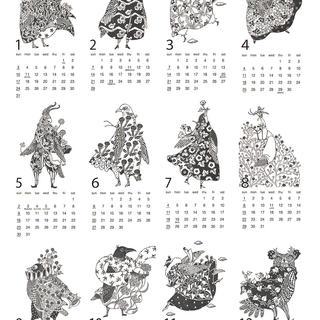 カレンダー2021（鳥と花）